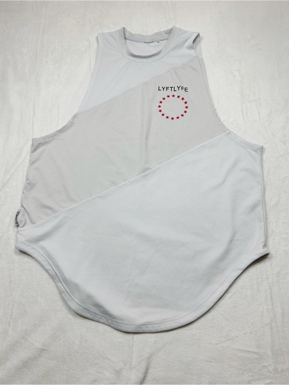 Lyftlyfe 3 Panel Cut Sleeve Tank, Lot of 2, Red and White Large - Picture 2 of 10